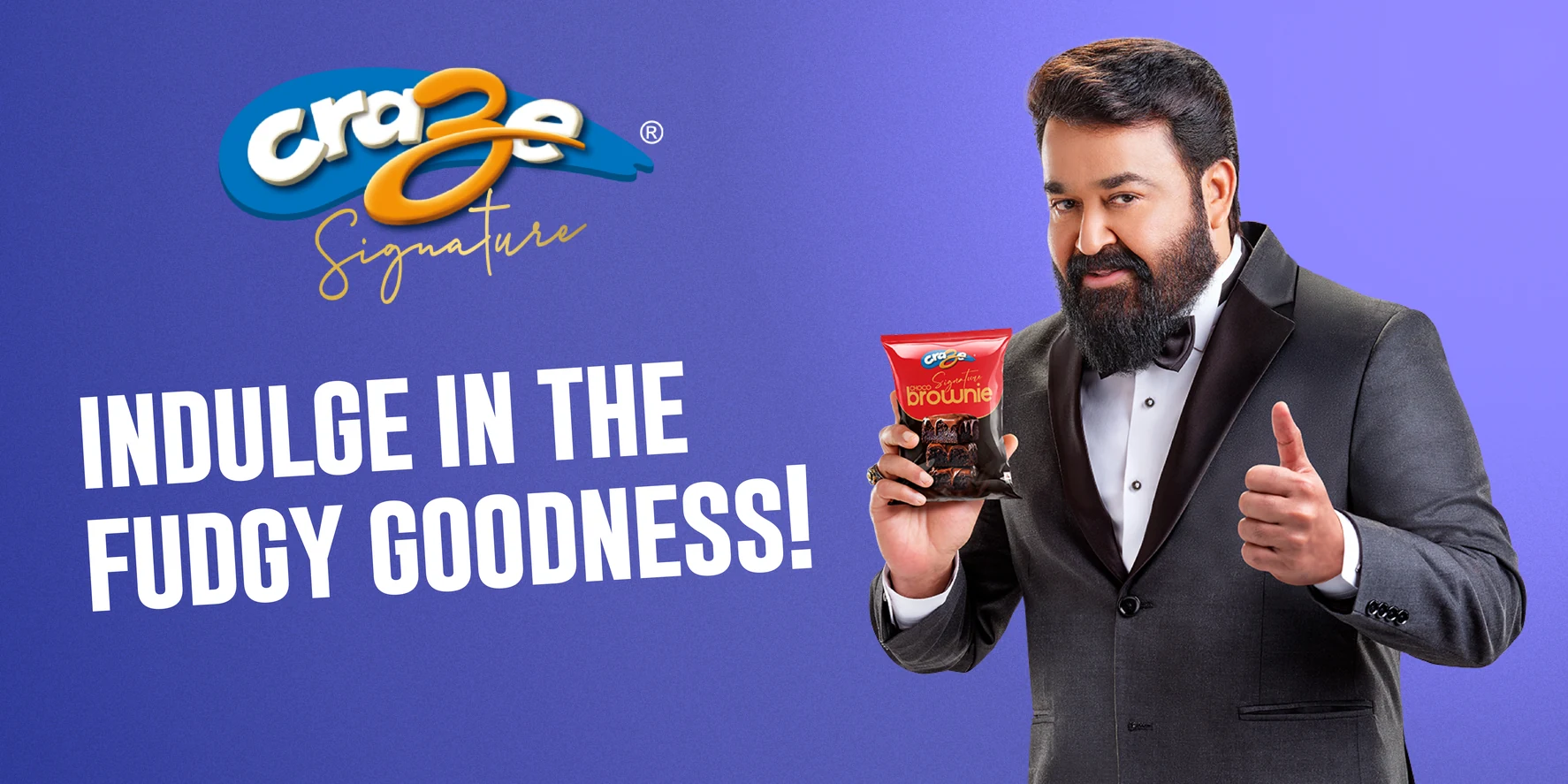 Craze Biscuits Chase Your Craze Choco Brownie banner with Mohanlal