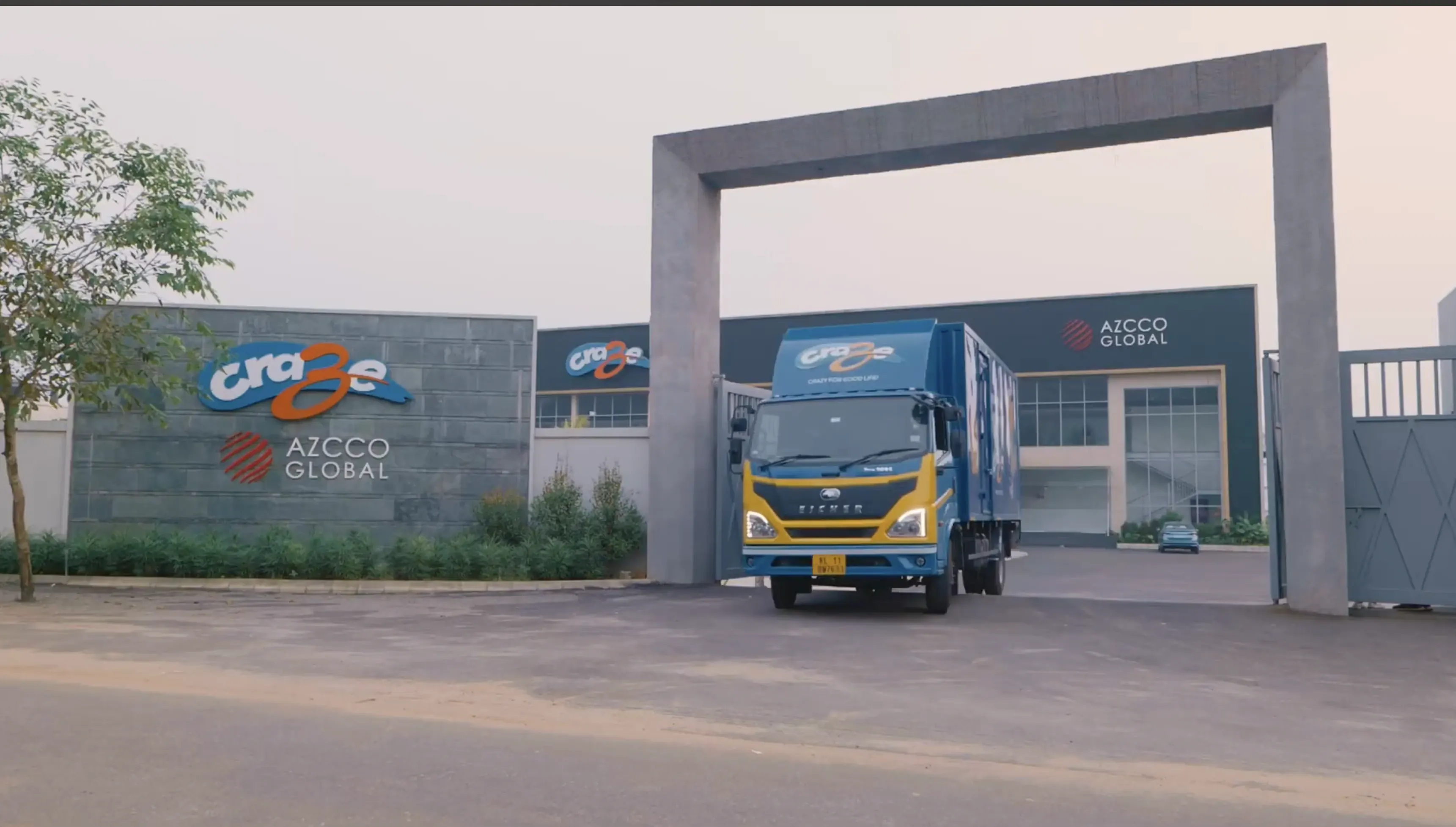 Craze Biscuits & AZCCO Global factory entrance, Kozhikode