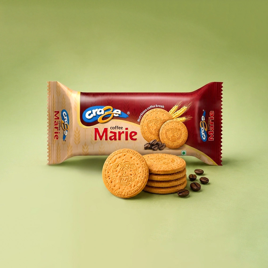Craze Coffee Marie Biscuit 125g