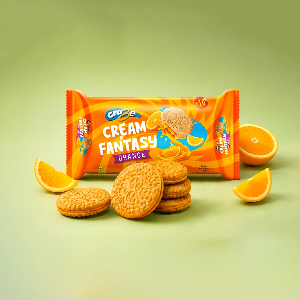 Craze Cream Fantasy Orange Biscuit
